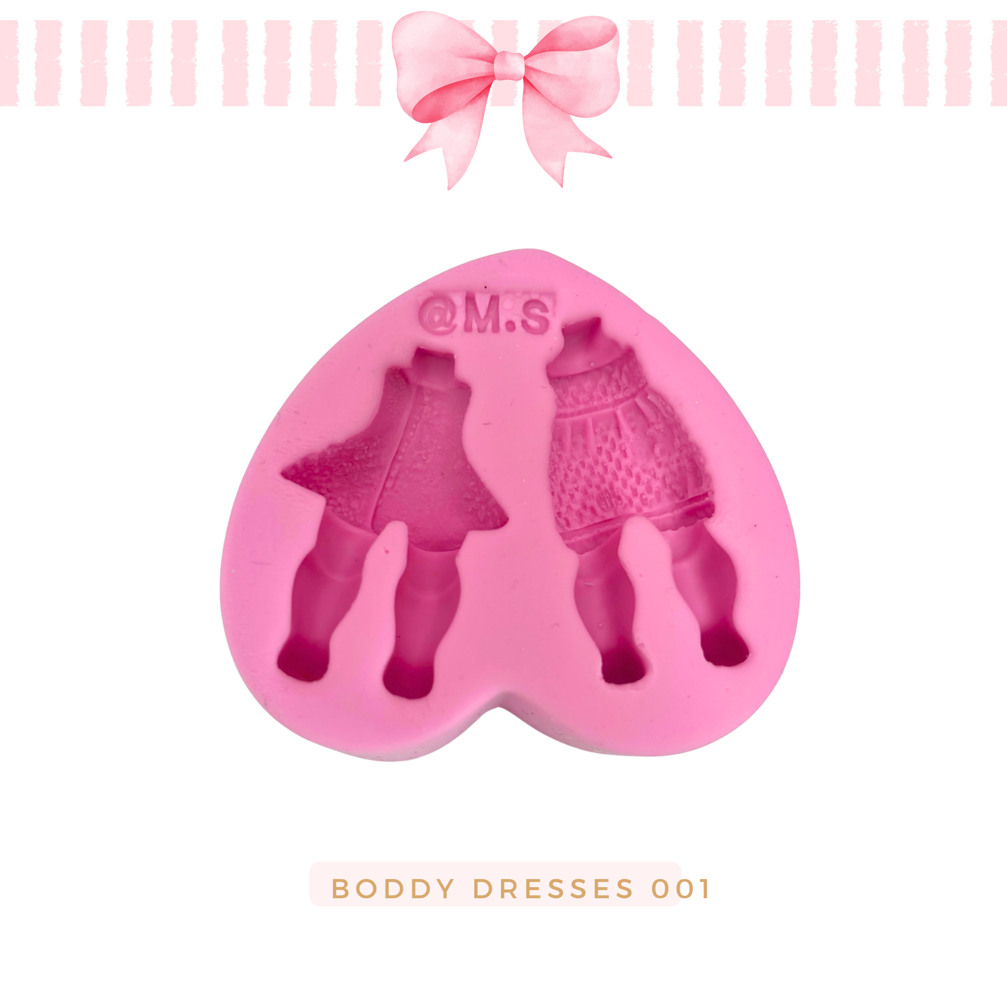 Silicone mold for clay dolls, Boddy Dresses 001 - Arts and Crafts