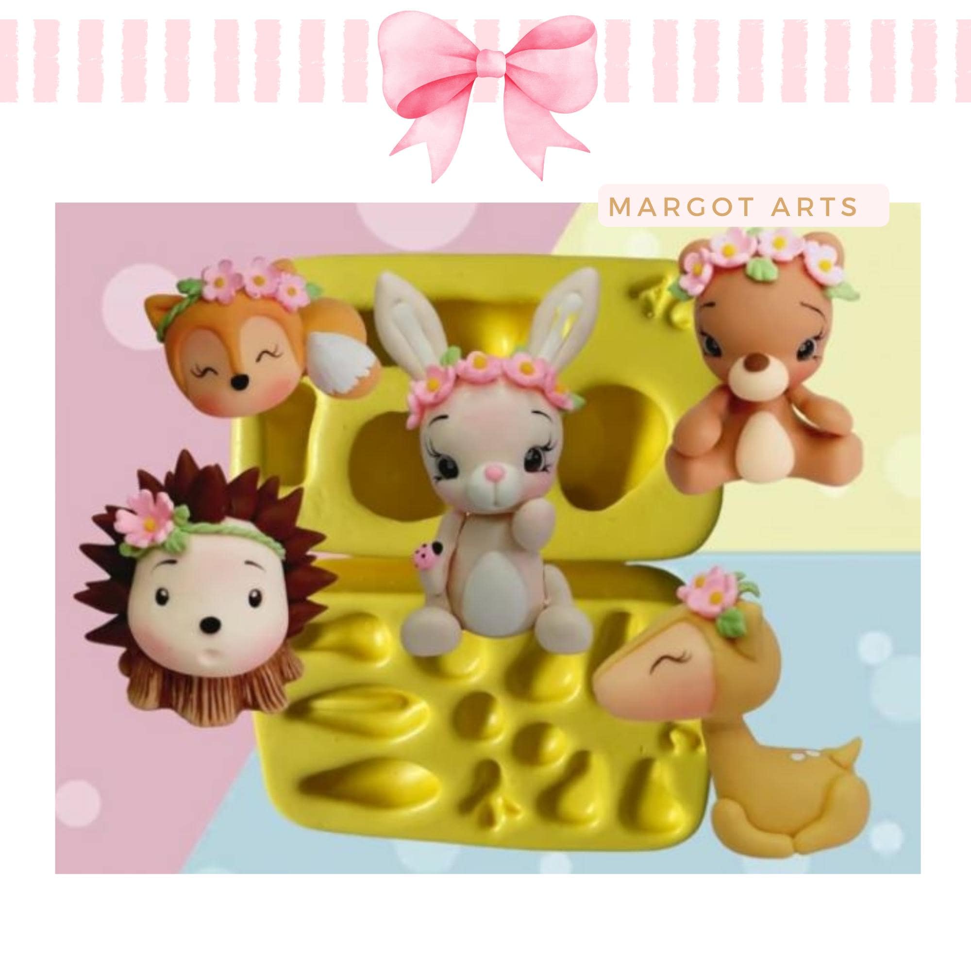 Silicone mold for clay dolls Mini Bosque - Arts and Crafts