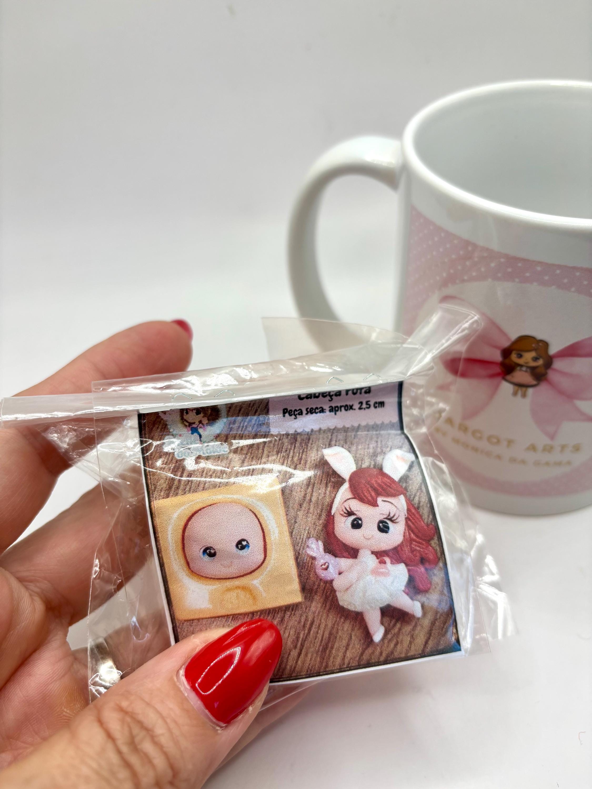 Silicone mold for clay dolls Cute Head - Arts and Crafts