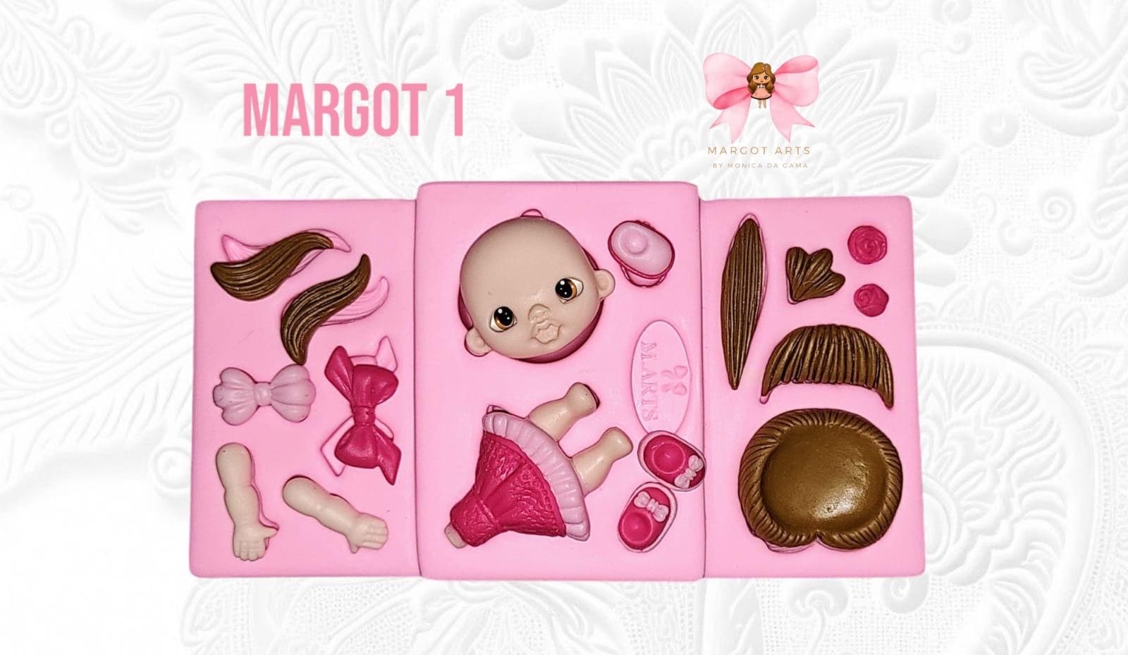 Silicone mold for clay dolls full body - Margot I Arts and Crafts