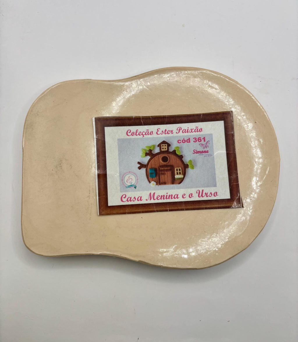 Silicone mold for clay dolls - Bear house