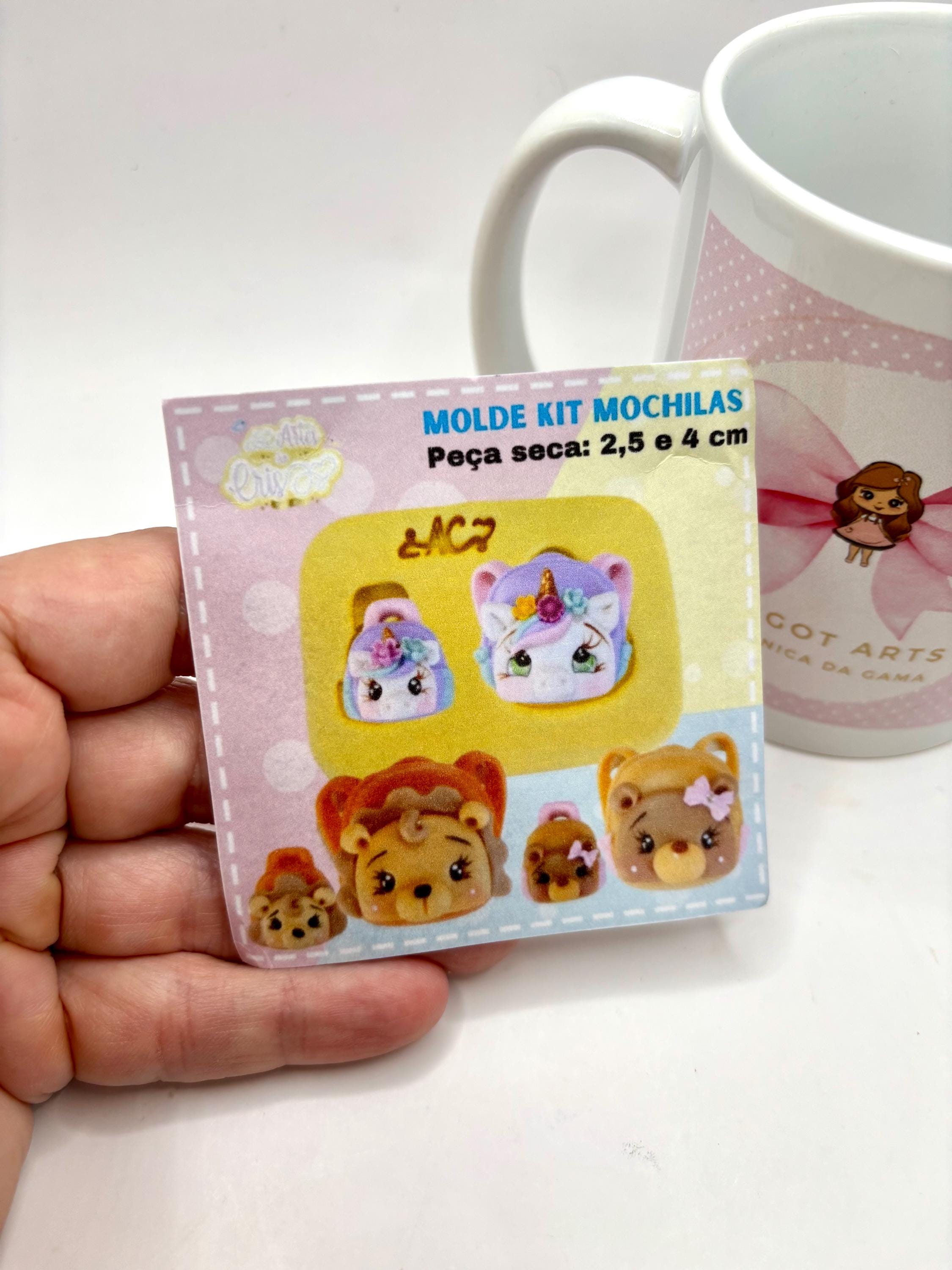 Silicone mold for clay dolls, Bag Pack - Arts and Crafts