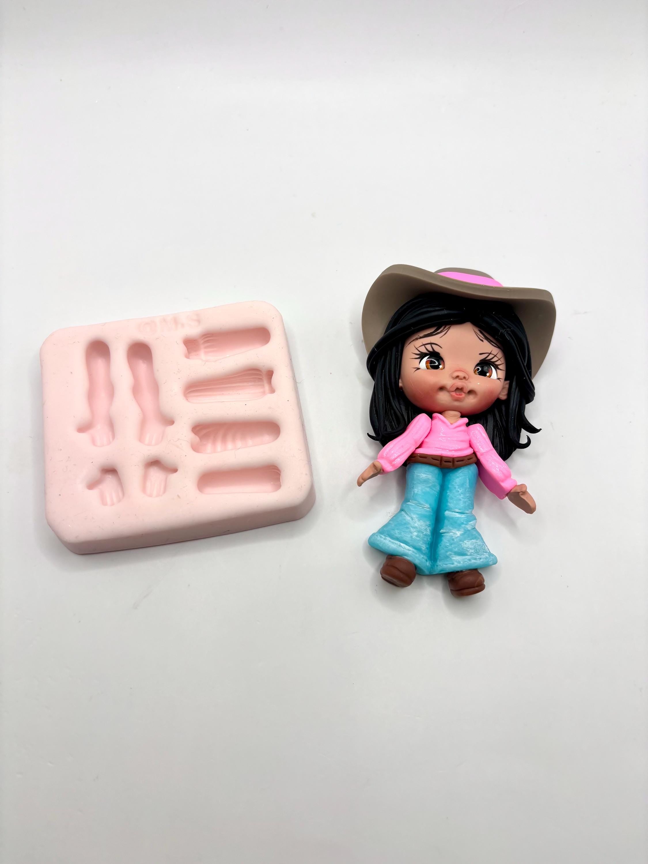 Silicone mold for clay dolls, Arms linda G - Arts and Crafts