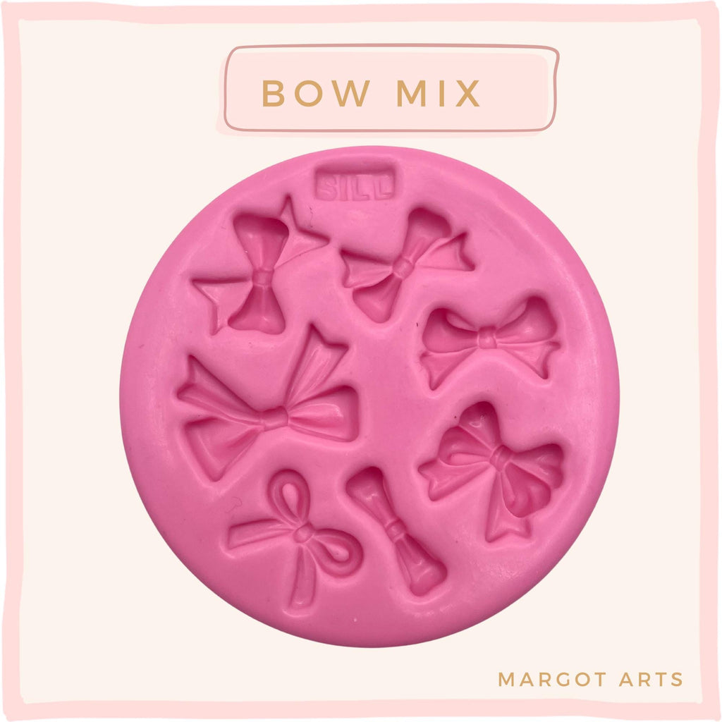 Silicone mold for clay dolls, Bow Mix - Arts and Crafts