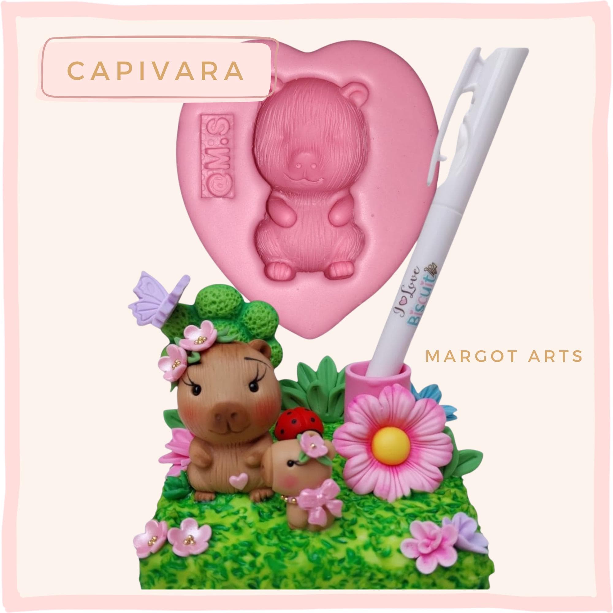 Silicone mold for clay dolls, Capivara - Arts and Crafts