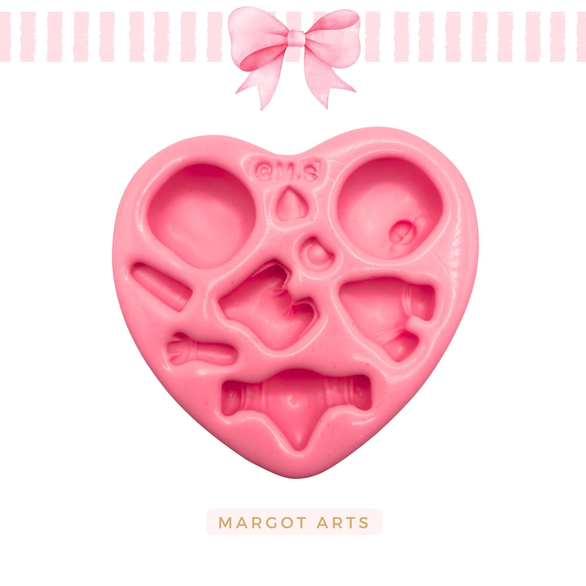 Silicone mold for clay dolls, Bichinhos Apliques 001 - Margot  Arts and Crafts