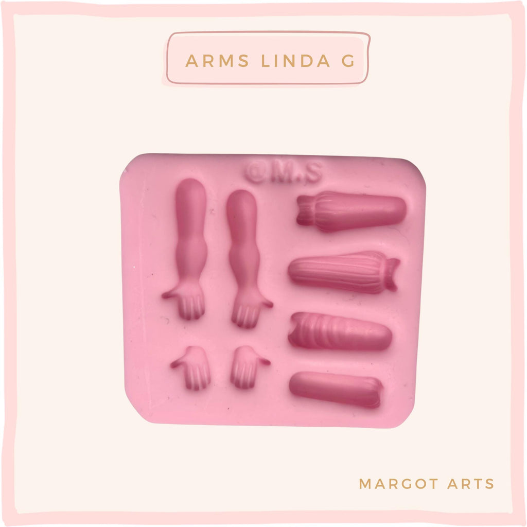 Silicone mold for clay dolls, Arms linda G - Arts and Crafts