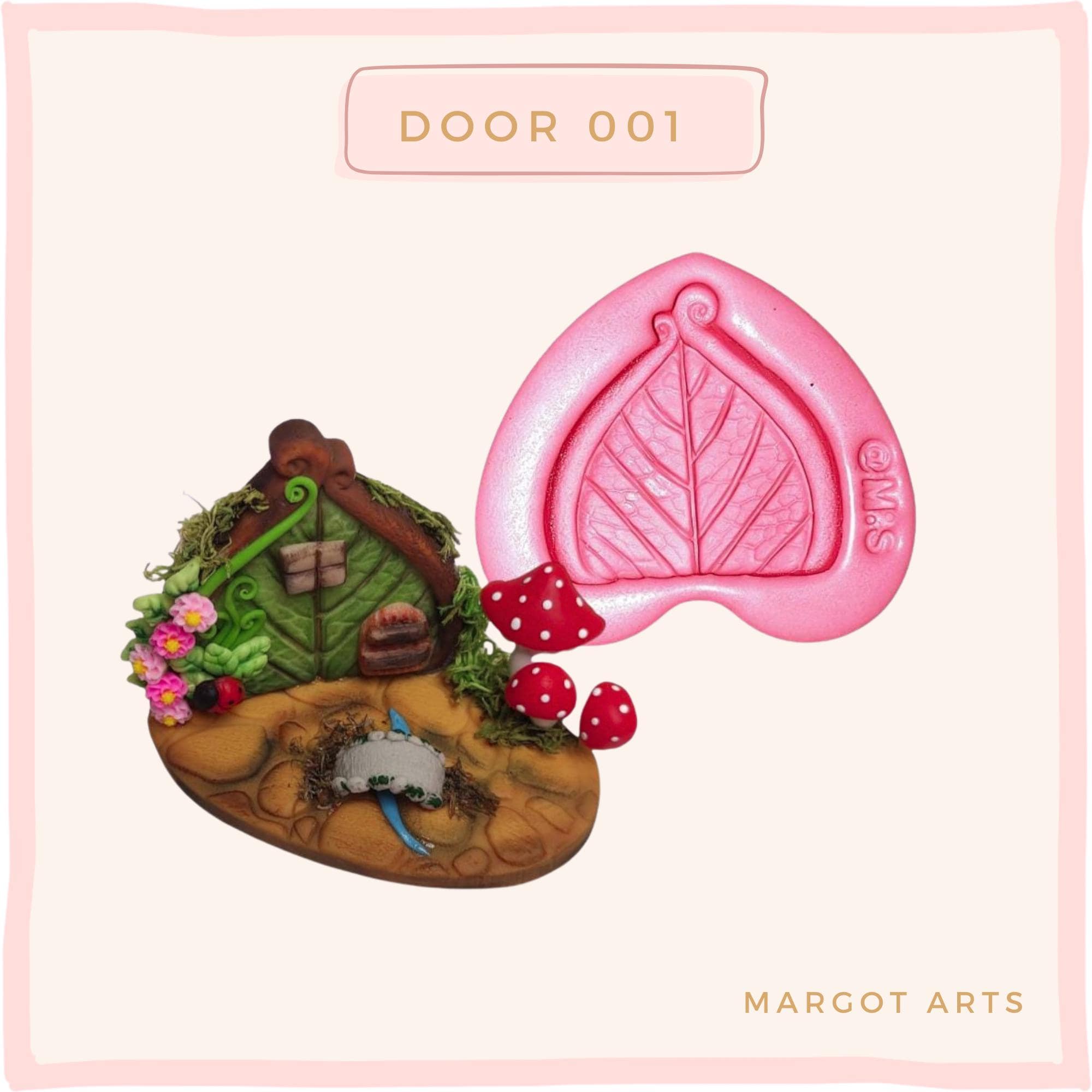 Silicone mold for clay dolls, Door Collection  - Arts and Crafts