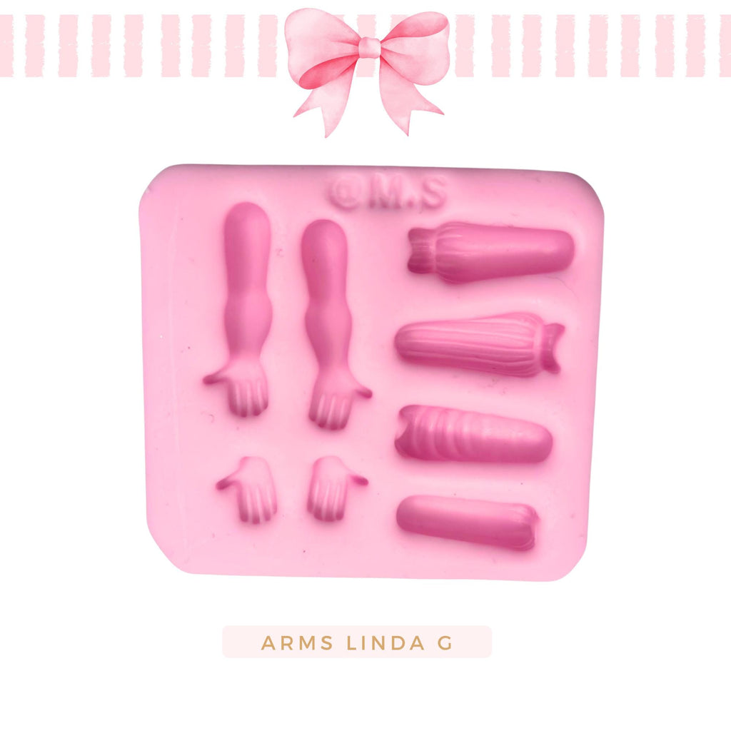 Silicone mold for clay dolls, Arms linda G - Arts and Crafts