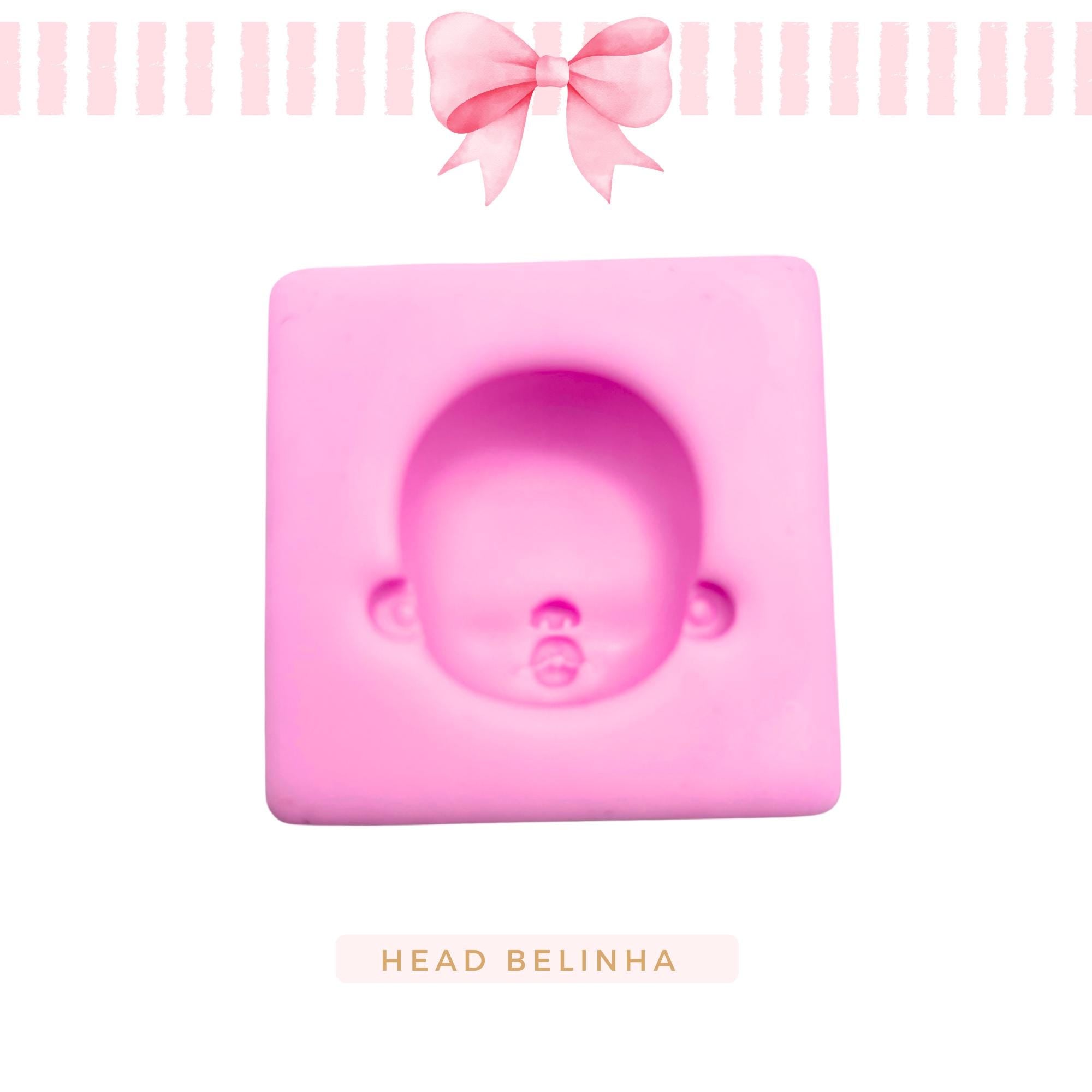 Silicone mold for clay dolls, Head  Belinha - Arts and Crafts