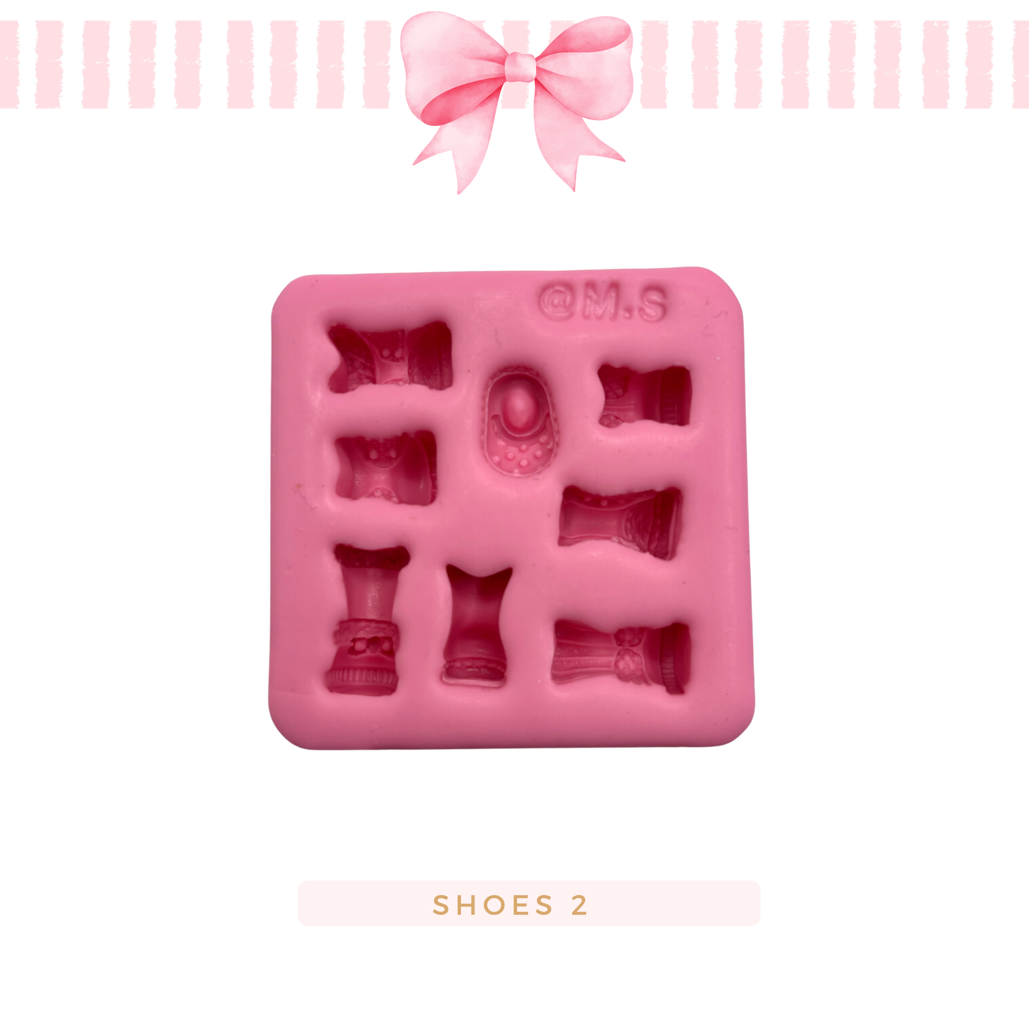 Silicone mold for clay dolls, Shoes 2 - Arts and Crafts