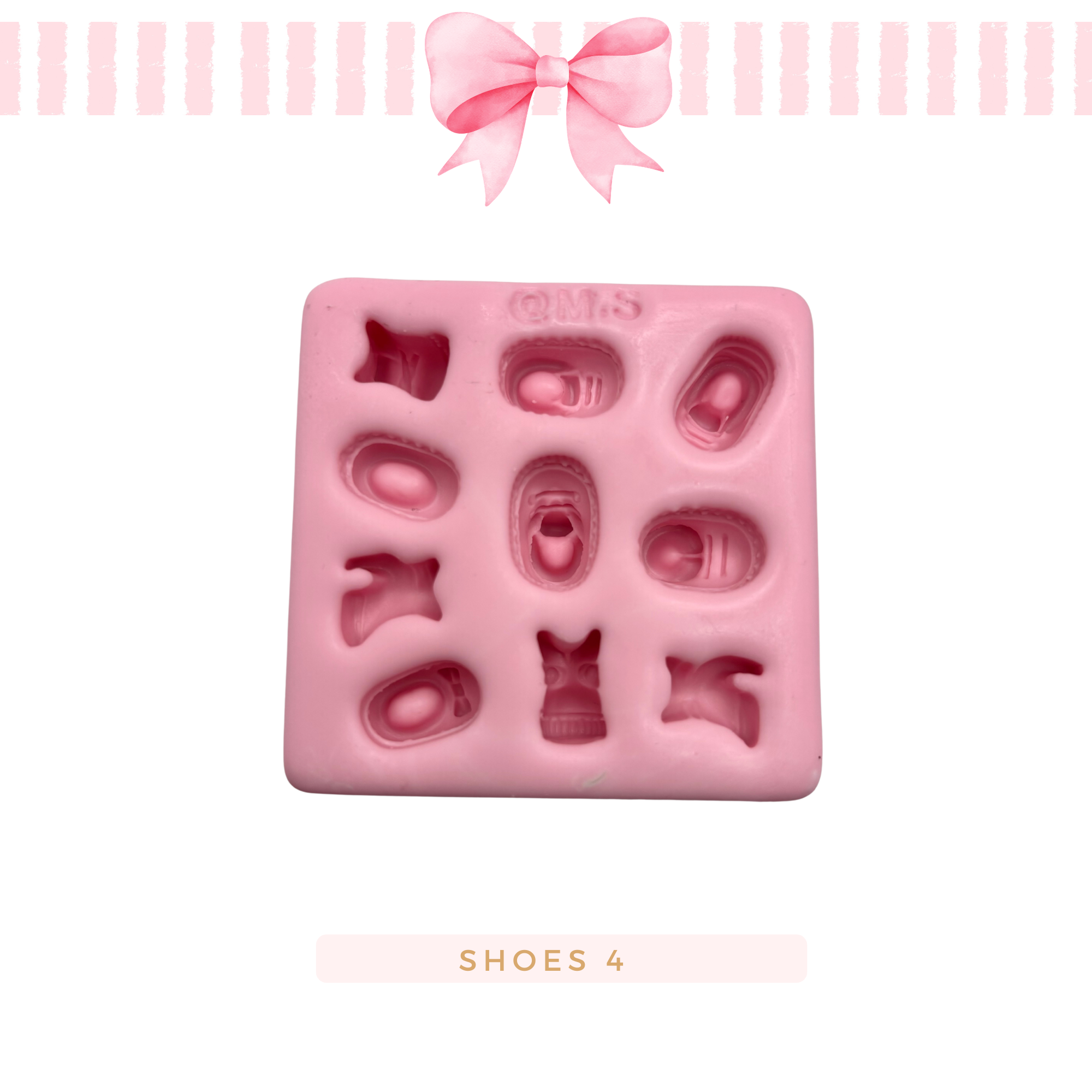 Silicone mold for clay dolls, Shoes 4 - Arts and Crafts